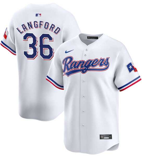 Mens Texas Rangers #36 Wyatt Langford White 2024 Gold Collection Cool Base Baseball Stitched Jersey Dzhi->texas rangers->MLB Jersey